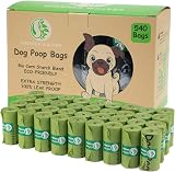GREENER WALKER Poo Bags 540 Extra Thick Biodegradable 33x23 cm Green