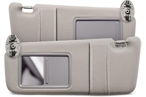 SAILEAD Sun Visor Replacement Compatible with 2007 2008 2009 2010 2011 Toyota Camry and Camry Hybird Without Sunroof and Light, 2 Pack (Beige, Left & Right Side)