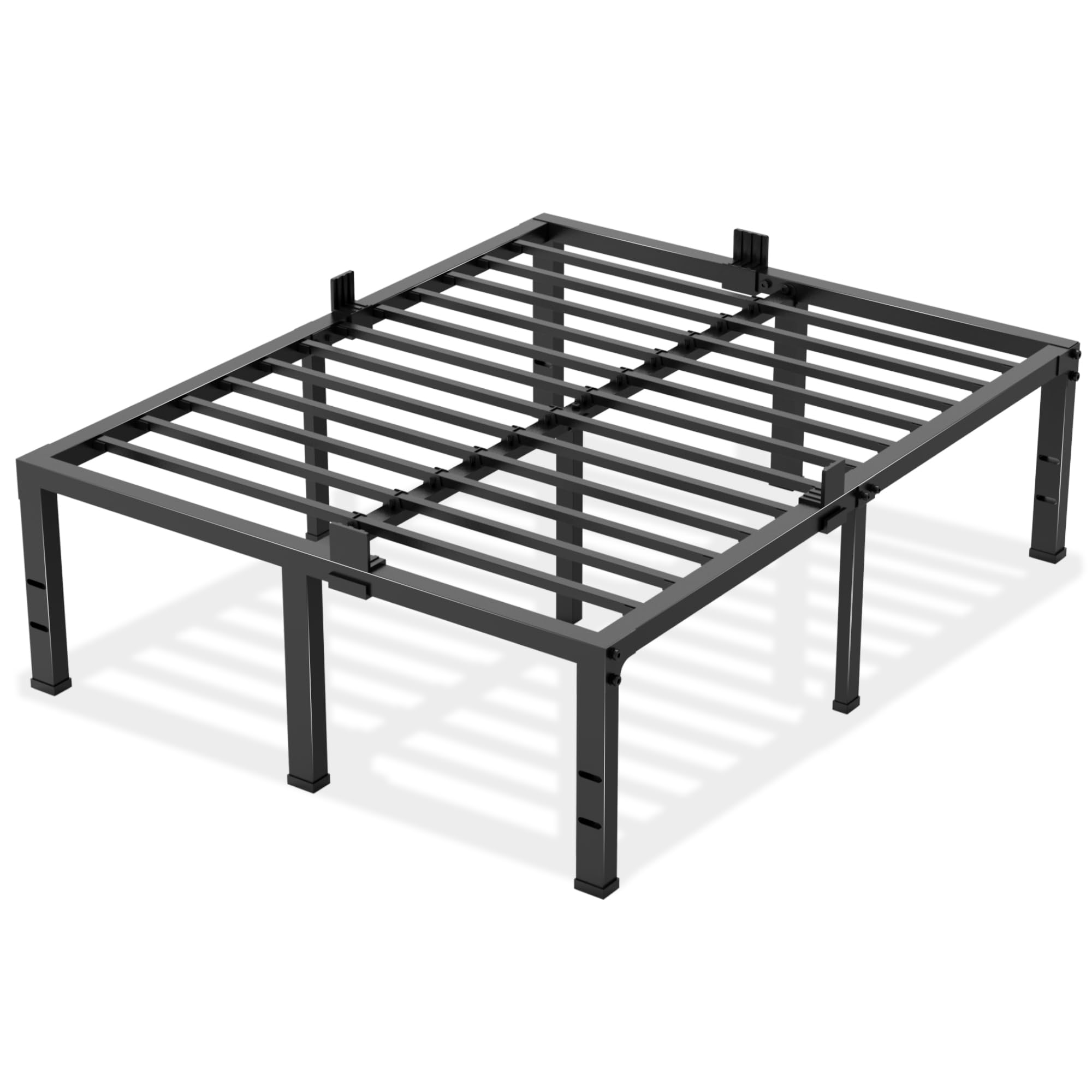 Photo 1 of Yitong Angel King Size Bed Frames 18 inch High 3500 lbs Heavy Duty Metal Platform, Mattress Foundation with Steel Slat Support/No Box Spring Needed/Noise Free/Non-Slip/Easy Assembly