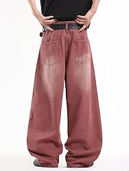 DFGIGT Mens Streetwear Hip Hop Baggy Jeans Wide Leg