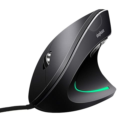 Wired Vertical Mouse, Optical Ergonomic Mouse with 4 Adjustable 800 ...