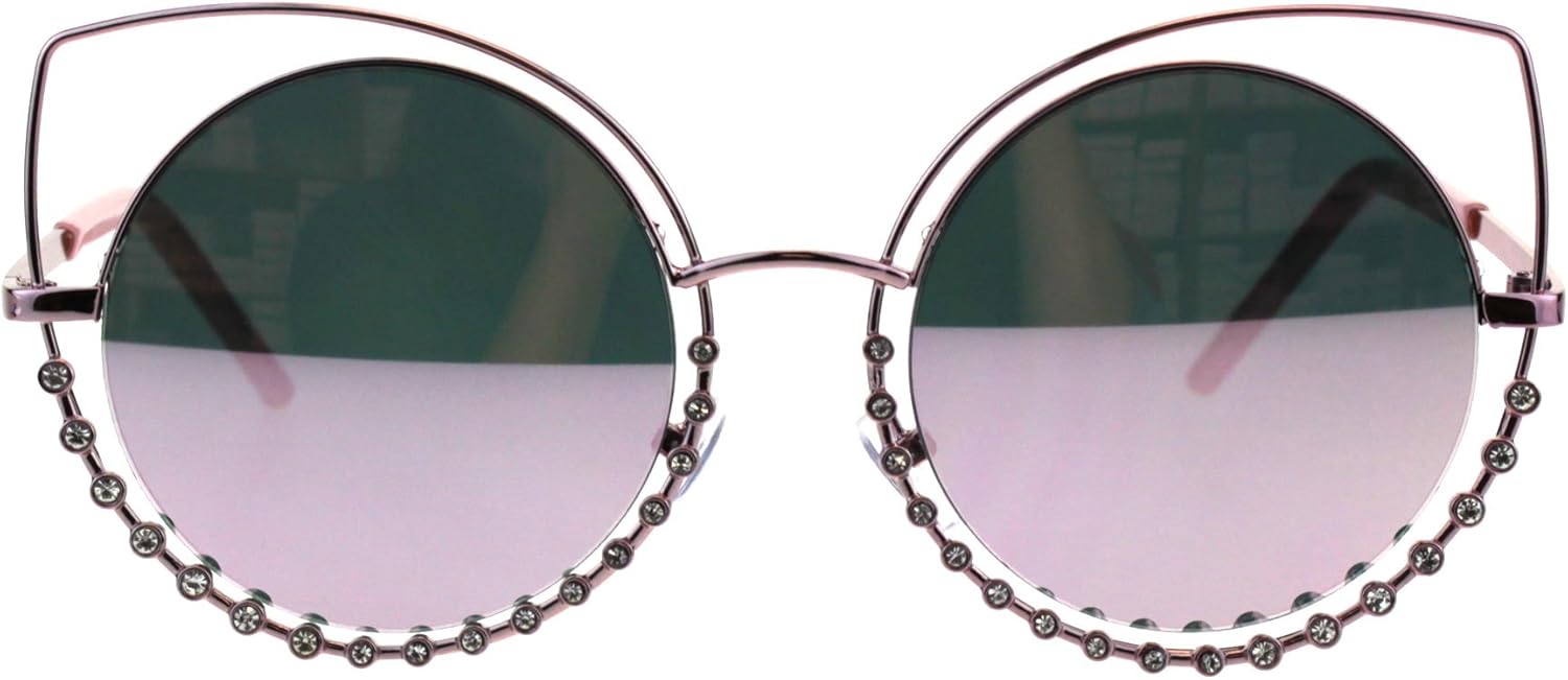 metal rim cat eye sunglasses