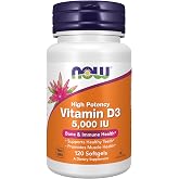 NOW Supplements, Vitamin D-3 5,000 IU, Structural Support*, 120 Softgels