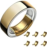 SZJCLTD 6 Pack Size Adjuster for Oura Ring Gen4/3 &amp; Samsung Galaxy Ring, Upgraded Invisible TPU Sizer, Reusable Adhesive Spacer for Loose Rings (Gold, S)
