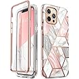 i-Blason Cosmo Series Case for iPhone 12 Pro Max 6.7 inch (2020 Release), Slim Full-Body Stylish Protective Case with Built-in Screen Protector (Marble)