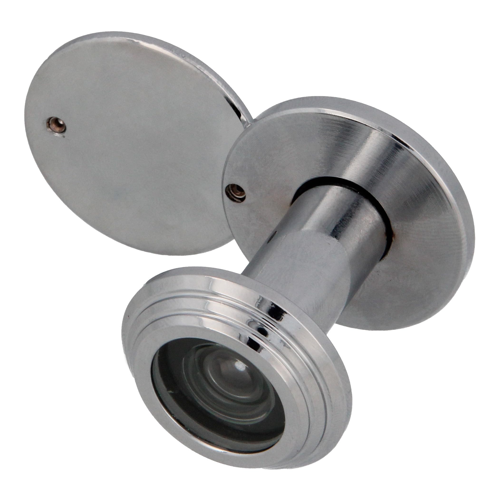 Amig - Ultra Wide Angle Door Viewer | Brass Lens, Scratch-Resistant | Enhanced Privacy Cover | Security Upgrade for Homes & Commercial, Shiny Chrome, Ø14mm, 35-55mm Door Thickness