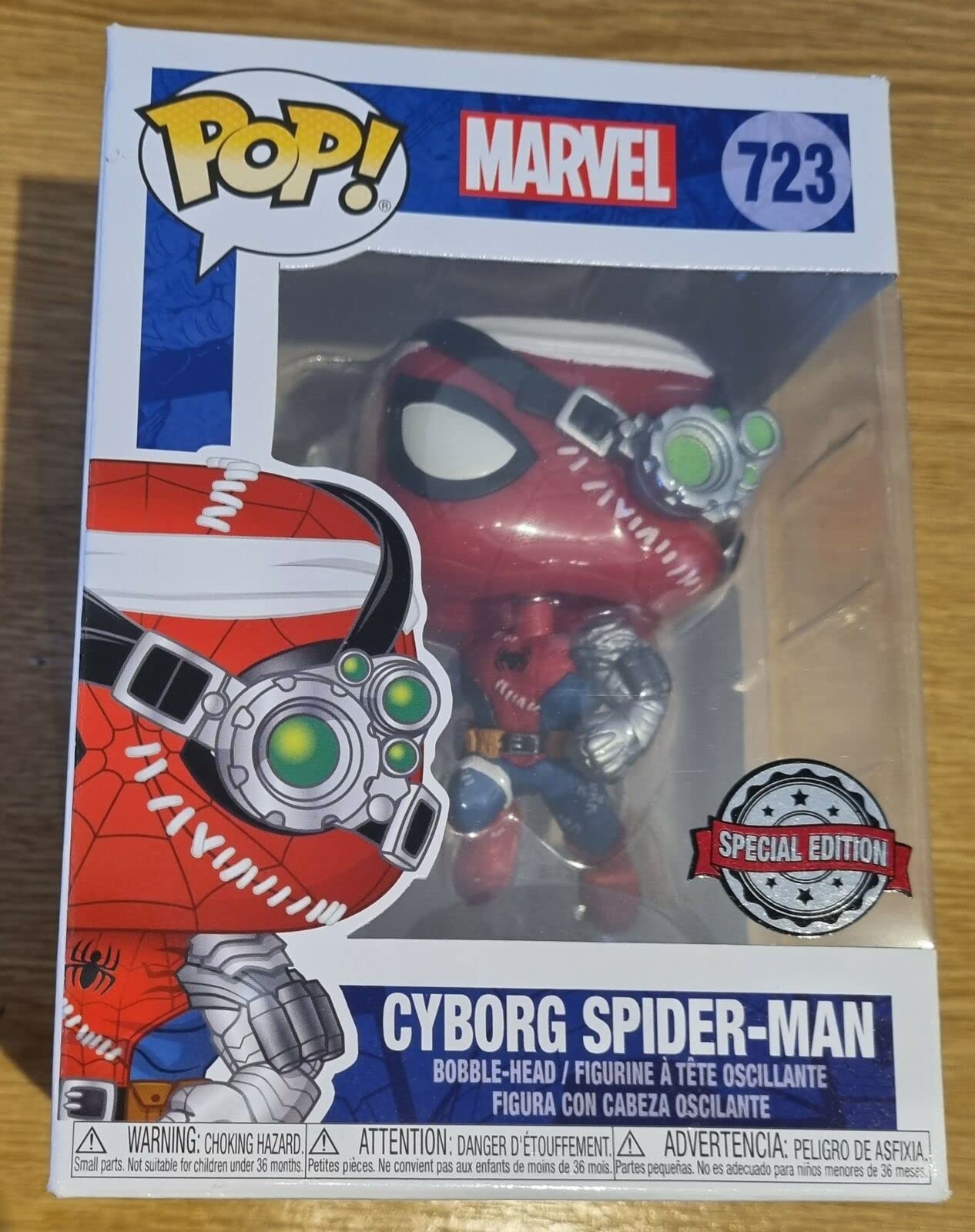 Funko Pop! Marvel Exclusive Spider-Man Cyborg Spider-Man #723 w/ Acrylic Case
