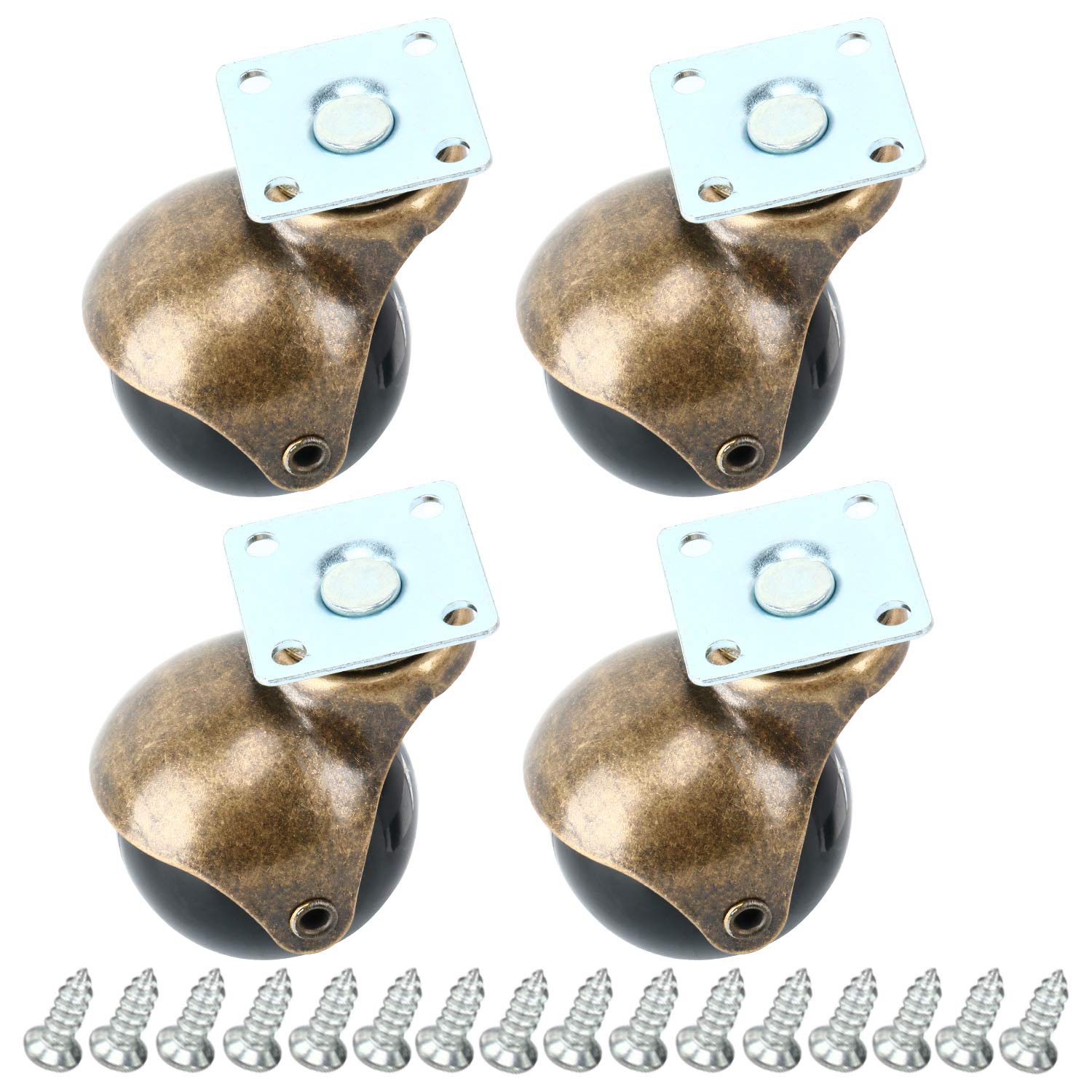Photo 1 of Homend 4-Pack Antique Copper Ball Caster for Sofa Furniture,Bench & Ottoman Using for Hardwood Floor (2-inch)