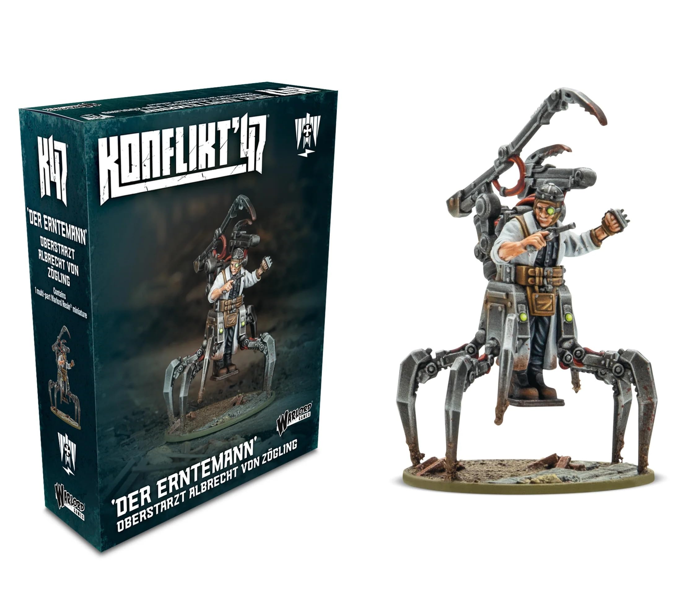 Warlord Games 'Der Erntemann' Oberstarzt Albrecht von Zögling - Axis Miniature for Konflikt 47 Highly Detailed 28mm Scale Miniatures