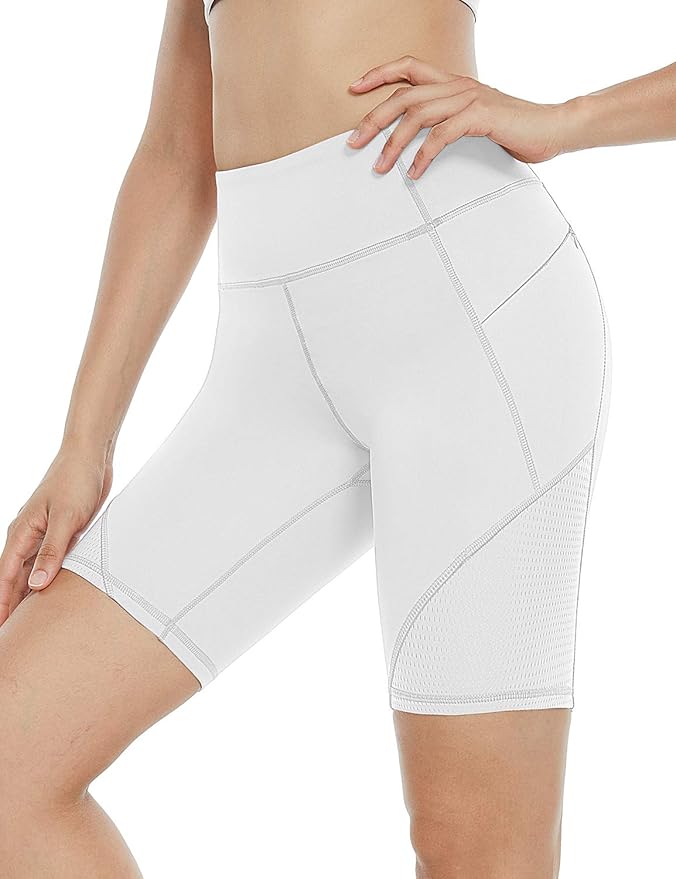 ZJCT Short de yoga pour femme Taille haute avec poches latérales