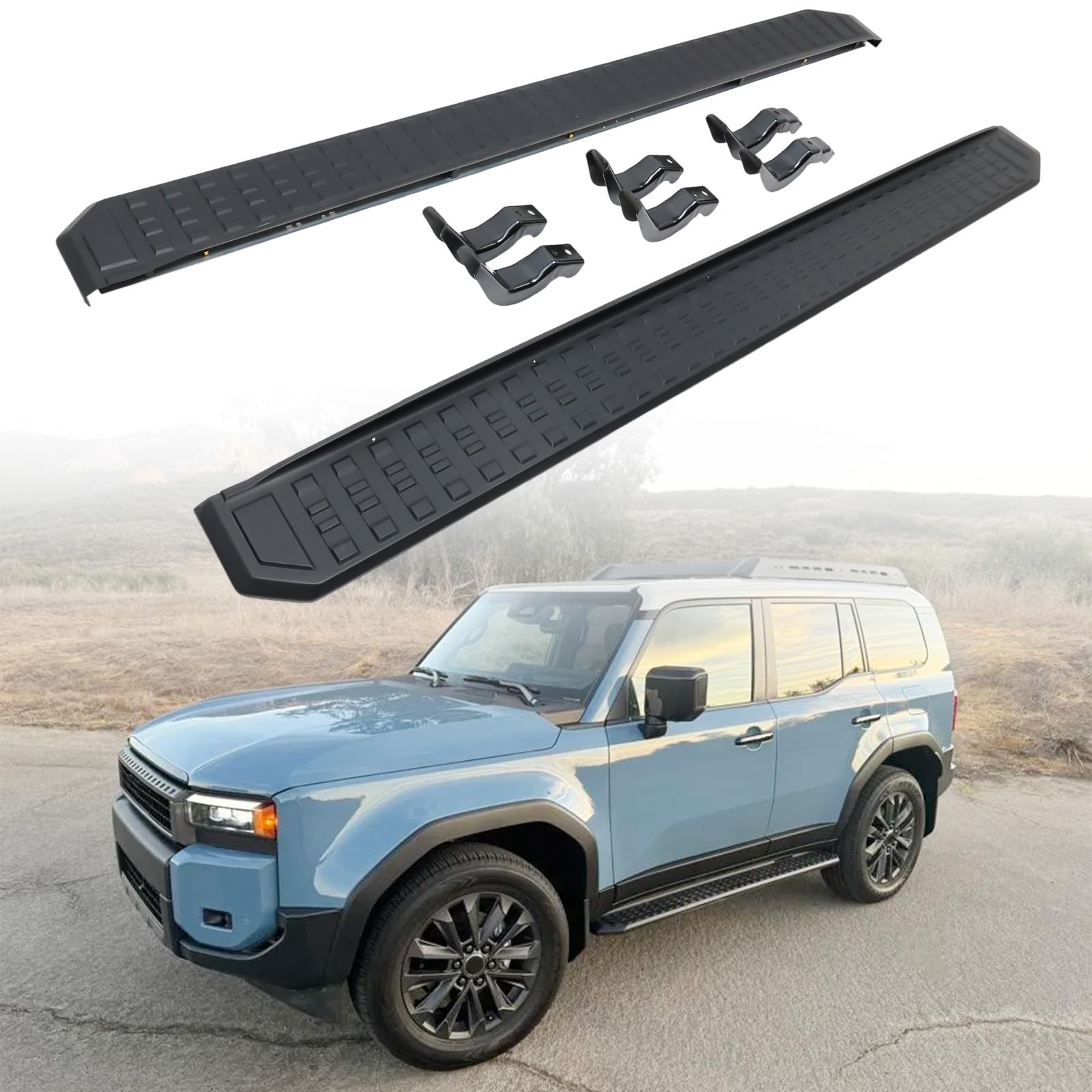 View 1 of ***MISSING PARTS***
5.63" Wide Running Boards Fit for 2024-2026 Toyota Land Cruiser & 1958 J250, Non-Slip Side Steps, Easy Entry & Exit, Easy Bolt-On Installation, Off-Road & Everyday Use, Lightweight Rustproof Build