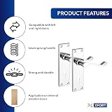 XFORT Lever Lock Scroll Polished Chrome Door Handles Pair view 3