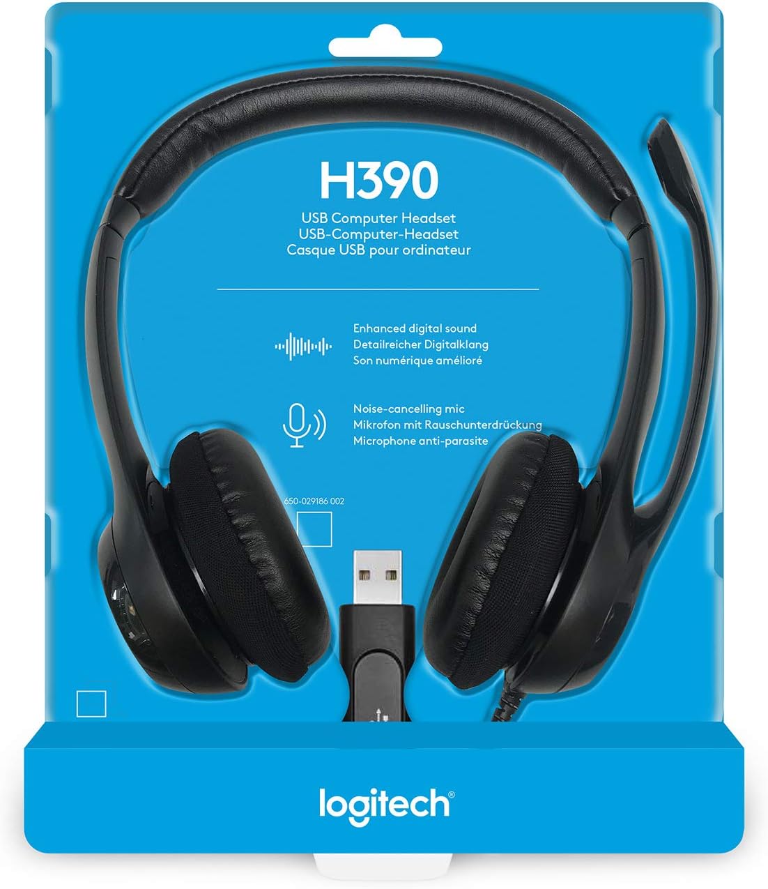 Logitech USB Headset H390 with Noise Cancelling Mic: Electronics