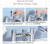 Hapilife Waterfall Bath Shower Mixer Tap Twin Lever 2 Hole Deck Mounted Chrome view 4
