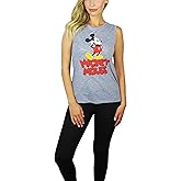 Disney Womens Mickey Mouse Graphic Sleeveless Tank Top (Navy, X-Large)