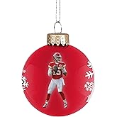 FOCO - Kansas City Chiefs Glass Ball Christmas Ornament - Patrick Mahomes