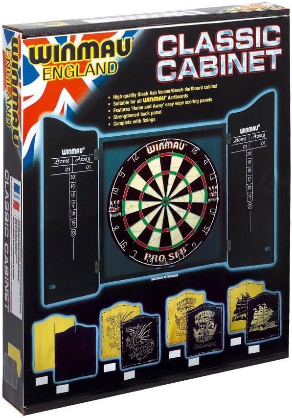 Winmau Plain Classic Dartboard Cabinet Black Amazon Co Uk