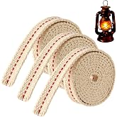 3 Rolls Lamp Wick Lantern Wicks - 10 Ft 1/2 Inch Flat Cotton Oil Lamp Wick Replacement Oil Lanterns Wick with Stitch for Oil Lamps, Kerosene Lanterns and Candle Burners
