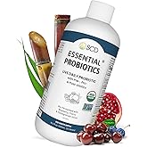 SCD Probiotics Essential Probiotics Gut Health Drink with Prebiotics, 16 oz | All Ages 2+, 11 Live Strains, Acidophilus, Certified Organic, Vegan, Gluten Free, 30 Servings, Double Sealed, Zero Sugar