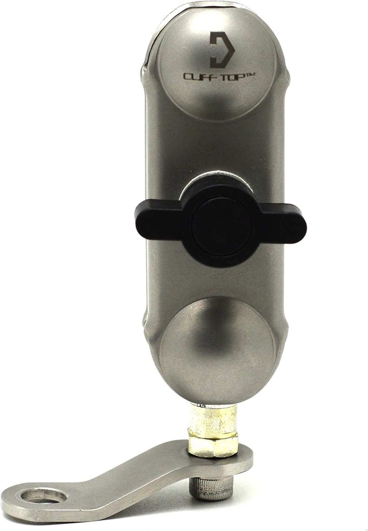 Cliff Top Double Socket Arm + 10mm Rear View Mirror Mounting Base (Silver)