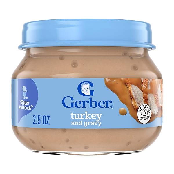 GERBER STAGE 2 BABY FOOD, TURKEY AND GRAVY...