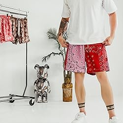 DIOTSR Mens Paisley Graphic Basketball Shorts