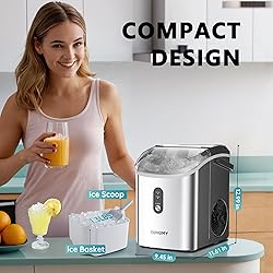 EUHOMY Nugget Ice Maker Countertop with