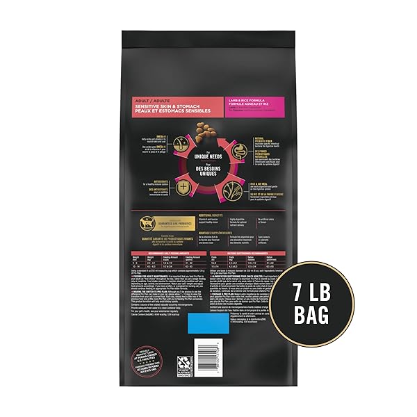 PURINA PRO PLAN SENSITIVE SKIN AND STOMACH CAT FOOD, LAMB AND RICE FORMULA – 7 LB. BAG