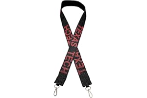 Lashicorn Beaded Purse Strap Texas Black & Red College Game Day Clear Handbag Replacement Strap Stadium Football University 49 x1.75” State University Gold Hardware Clips