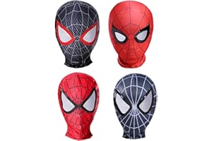 YongEnShang 4 Pcs Halloween Dress Up Masks,Superhero Hats Cosplay Costumes for Kids
