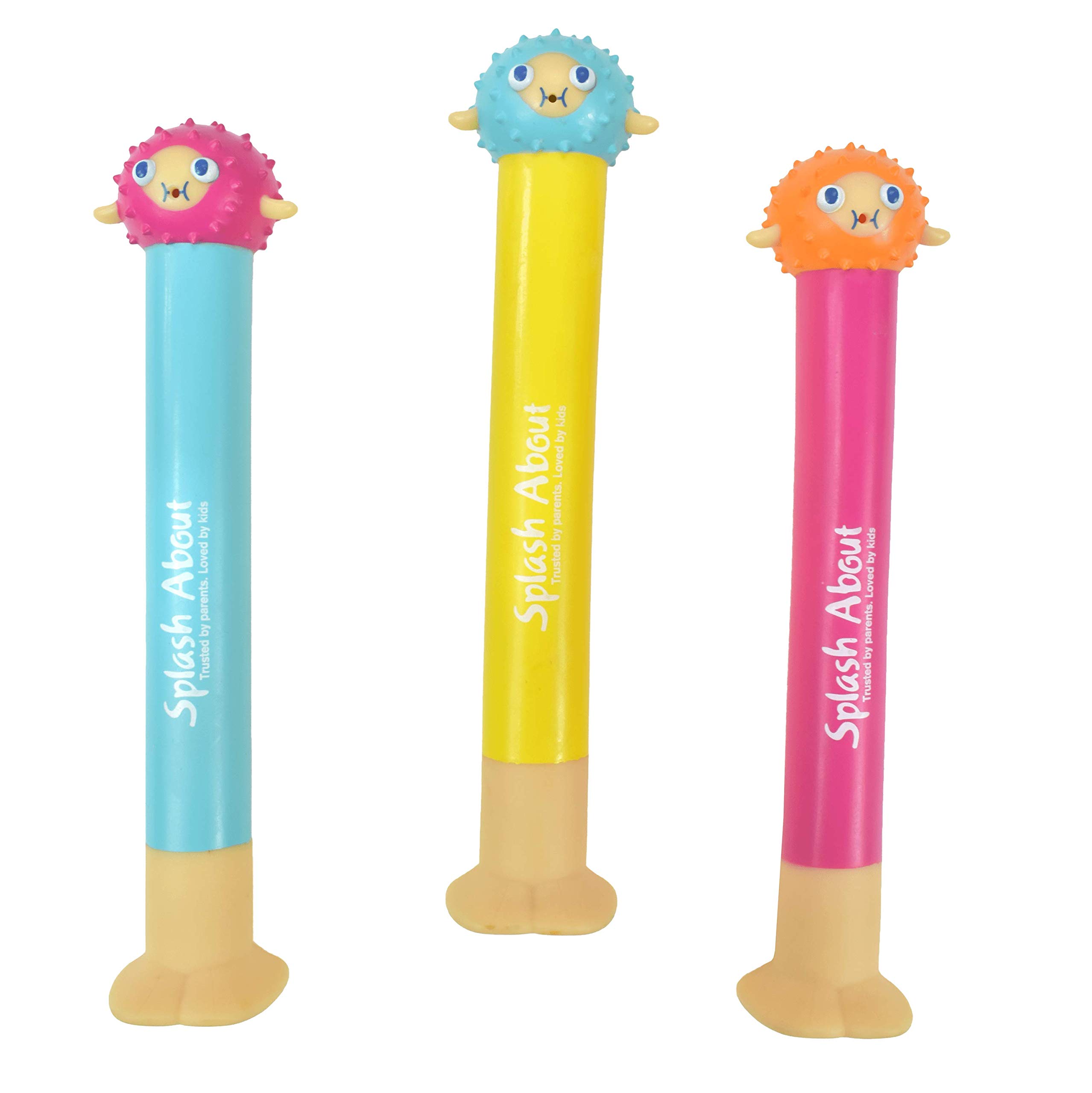 Splash About Pufferfish Dive Stick Pool Toys - Pack of 3