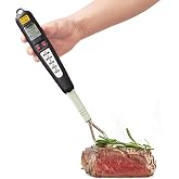 lfcforldx Digital Meat Thermometer Fork for BBQ &amp; Grilling &ndash; Instant Read Food Thermometer with Preset Meat Temperatures, Long Heat-Safe Handle, Chicken &amp; Outdoor Cooking