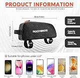 ROCKBROS Top Tube Frame Bag 1L Reflective 210D Pouch MTB Road E-Bike view 6