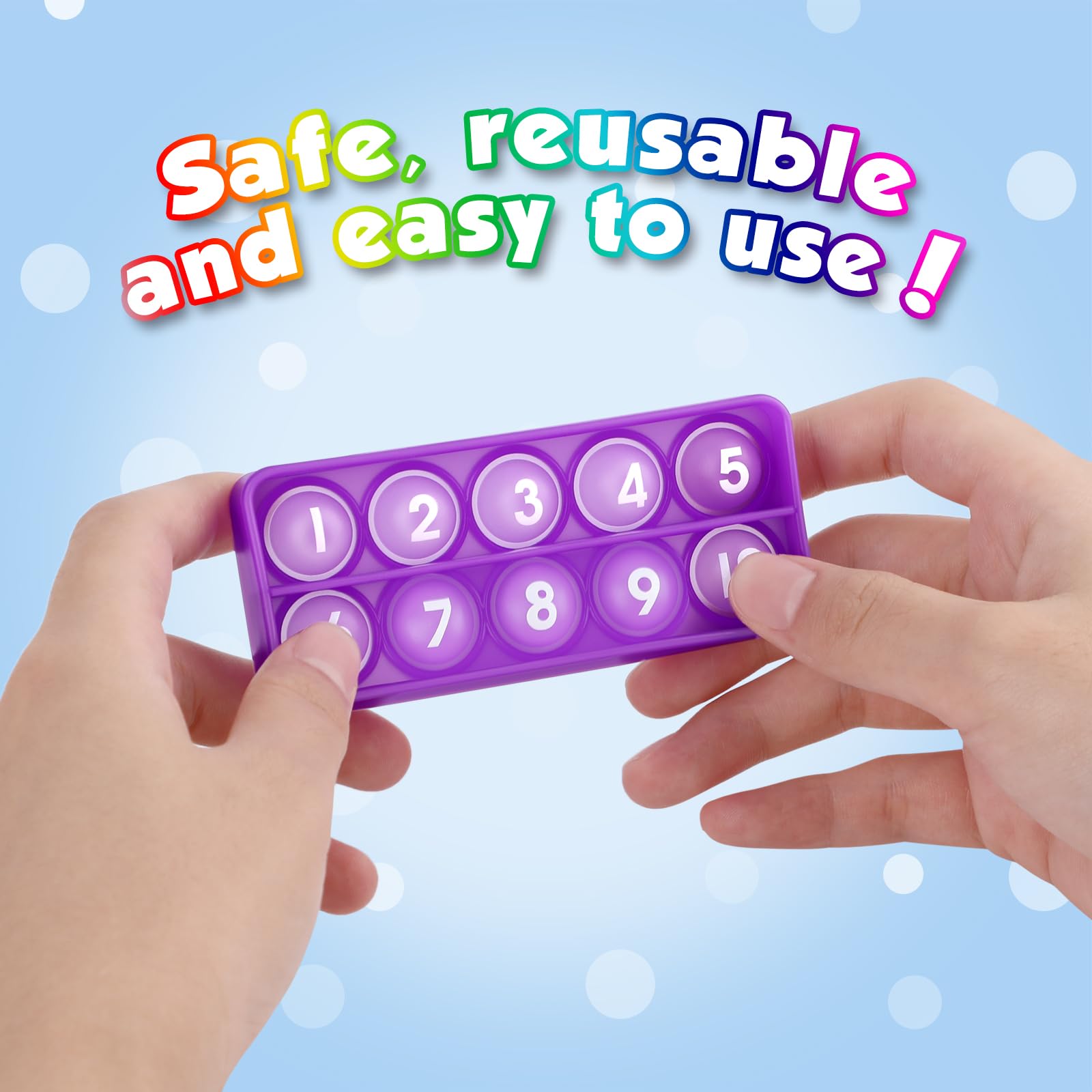 Aizweb Ten-Frame Math Manipulative for Elementary,Counting Number Math Games, Montessori Educational Toy for Kindergarten Classroom Kids 3 4 5 Year Old (Upgraded Version for 20 Task Cards)