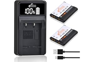 Pickle Power EN-EL19 NP-BJ1 Battery and LED USB Charger for Nikon Coolpix S32 S33 S100 S2800 S3100 S3200 S3300 S3500 S3600 S3