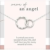 Miscarriage Memorial Necklace Jewelry Gifts for mothers Loss of Twins Infant Stillborn Angel Baby Pregnancy Multiple Miscarriage interlocking Circles linked Sympathy Bereavement Remembrance