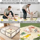 Hibtn Baby Play Mat 150x180cm Foldable Reversible Waterproof Foam view 3