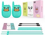 QNIGLO Rechargeable Kids Walkie Talkies with FM Radio 2 Miles Green view 7