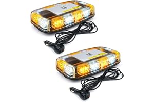 Xprite 2 PCS 72 LED Rooftop Beacon Strobe Lights - Emergency Roof Top Warning Traffic Flashing Hazard Safety Caution Light fo