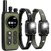 Next Gen Shock Collar for 2 Dogs, Real Time Dual-Dog Control, 4 Modes (Beep/Vibration/Safety Shock/Light), 4200FT Range, IPX8 Waterproof Dog Training Collar with Remote for Small Medium Large Dogs
