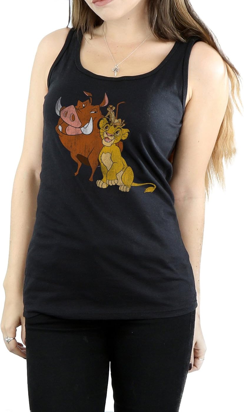 Disney Women's The Lion King Classic Simba, Timon and Pumbaa Tank Top at  Women’s Clothing store
