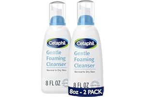 Cetaphil Oil Free Gentle Foaming Cleanser For Dry to Normal, Sensitive Skin, 8oz Pack of 2, Made with Glycerin and Vitamins B5 and E, Dermatologist Tested, Hypoallergenic, Soap and Fragrance Free