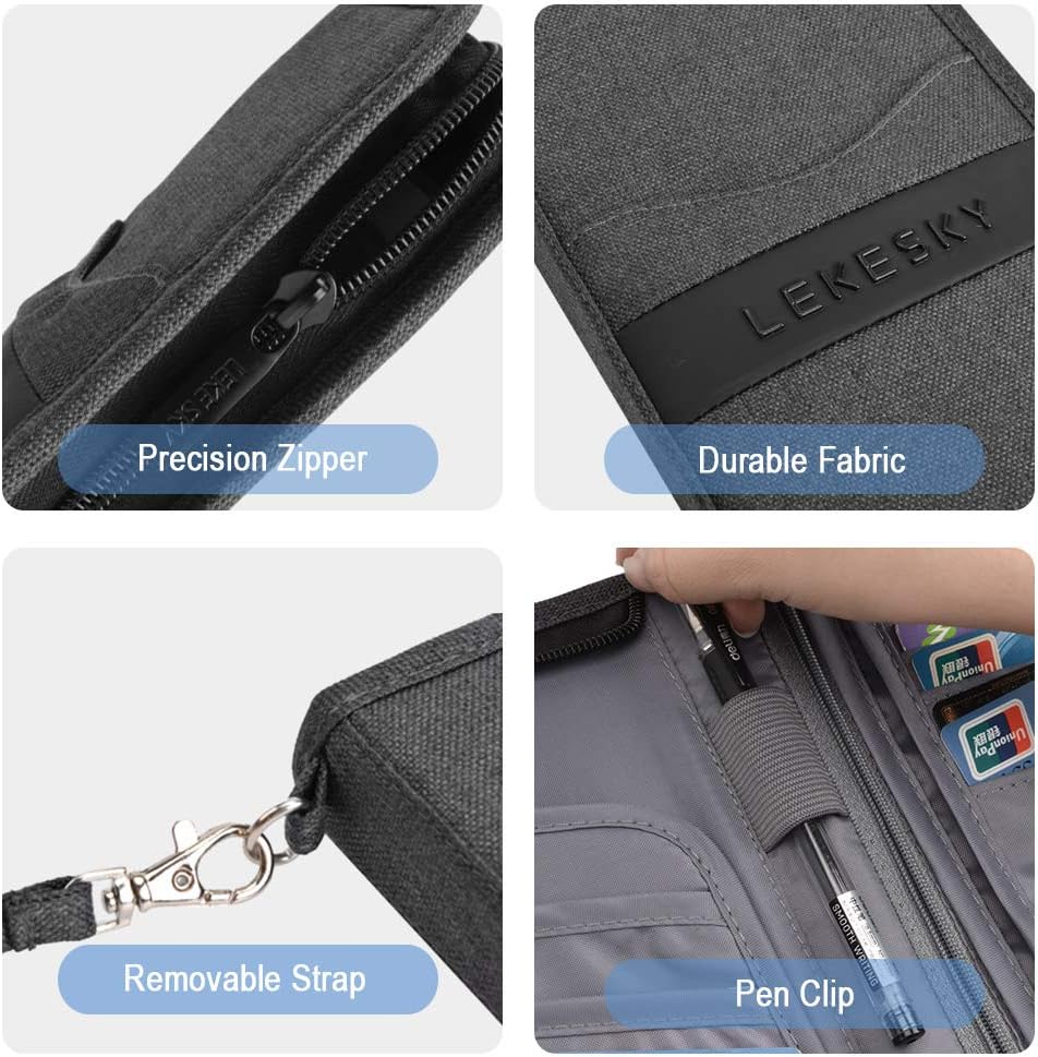  | Passport Holder Wallet for Family Travel RFID Blocking Document Organizer Lekesky | Passport Wallets