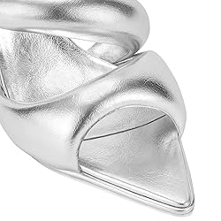 JW PEI Women's Sara Mule Heeled Sandals - Silver