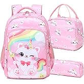 Girls Backpack for Elementary Kids School Bookbag Set Cute Unicorn Backpacks for Girls Water Resistant