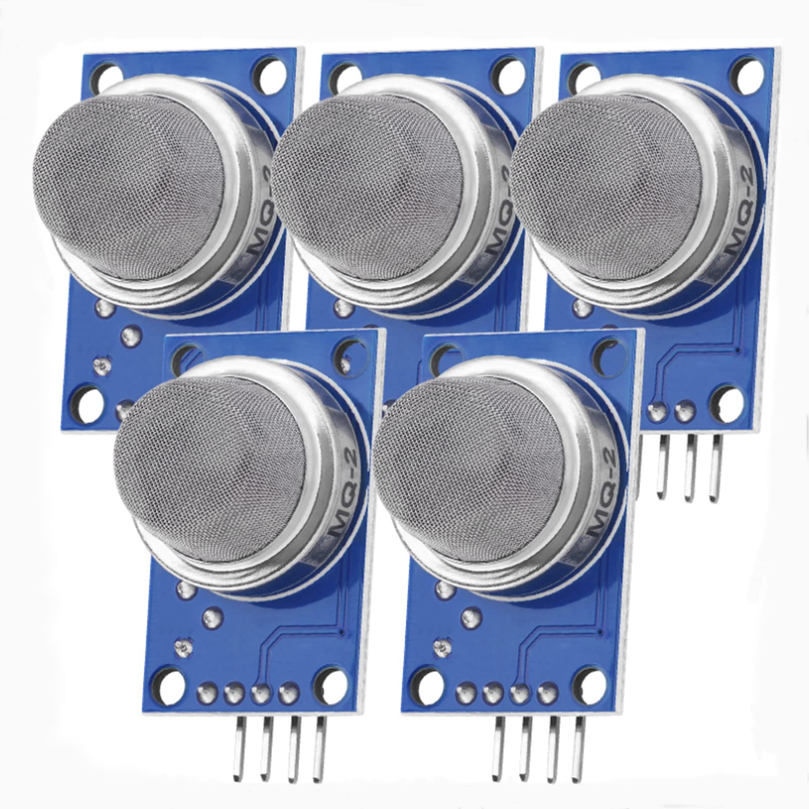 AZDelivery 5 x MQ-2 Butane Hydrogen Gas Smoke Detector LPG MQ2 Air Quality Sensor Module Compatible with Arduino and Raspberry Pi including E-Book!