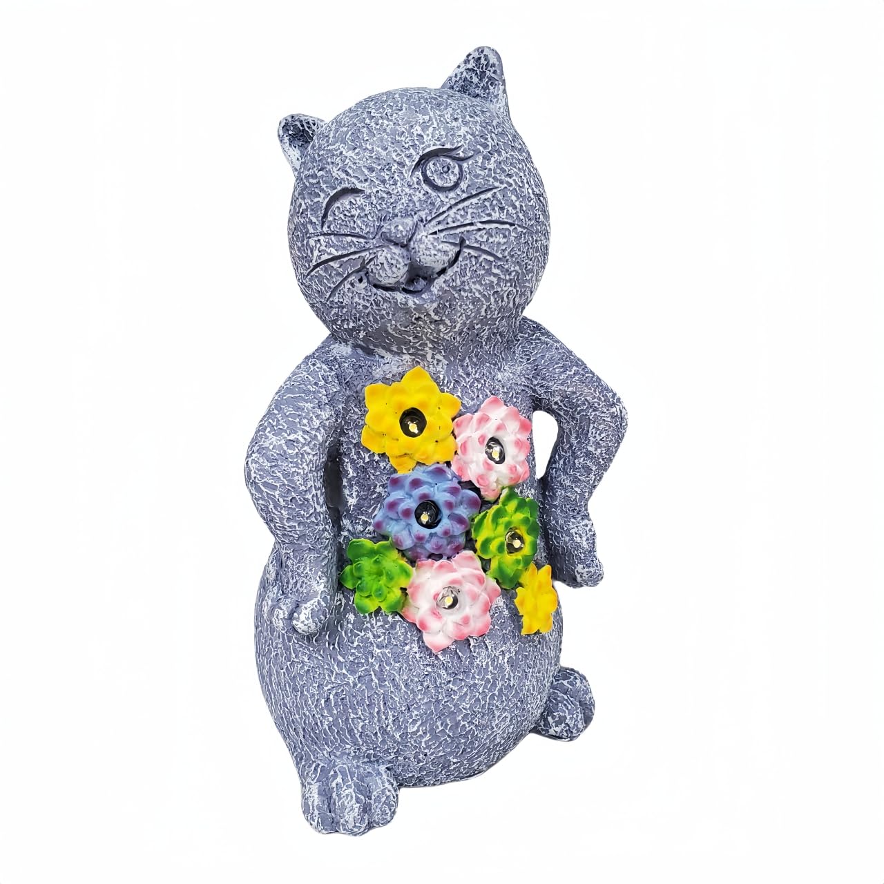 Photo 1 of ****Factory Seal****
Jy.Cozy Solar Garden Statue Resin Cat Figurine and Succulent with Solar Powered LED Light Outdoor Decorations for Patio Yard Porch Lawn, Ornament Gift