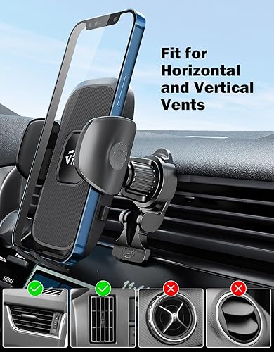 JOYTUTUS Phone Holder for Car Vent [Military-Grade Hook Clip] Vent