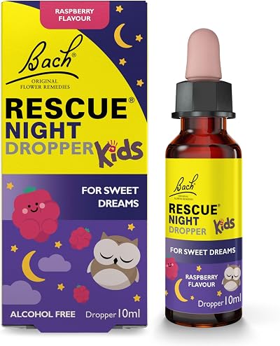 RESCUE Kids Night Dropper Raspberry 10ml Alcohol Free Flower Essences
