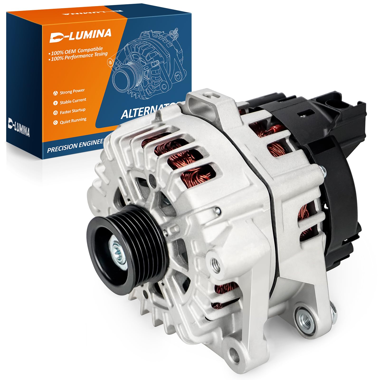 Photo 1 of **Description and photo are for reference only**High Output Alternator 13.5V 180Amp Compatible with Hyundai Palisade 2020-2023 3.8L, Compatible with KIA Telluride 2020-2022 3.8L, Replace Number: 2722099 601-10129 373003L060 37300-3L060